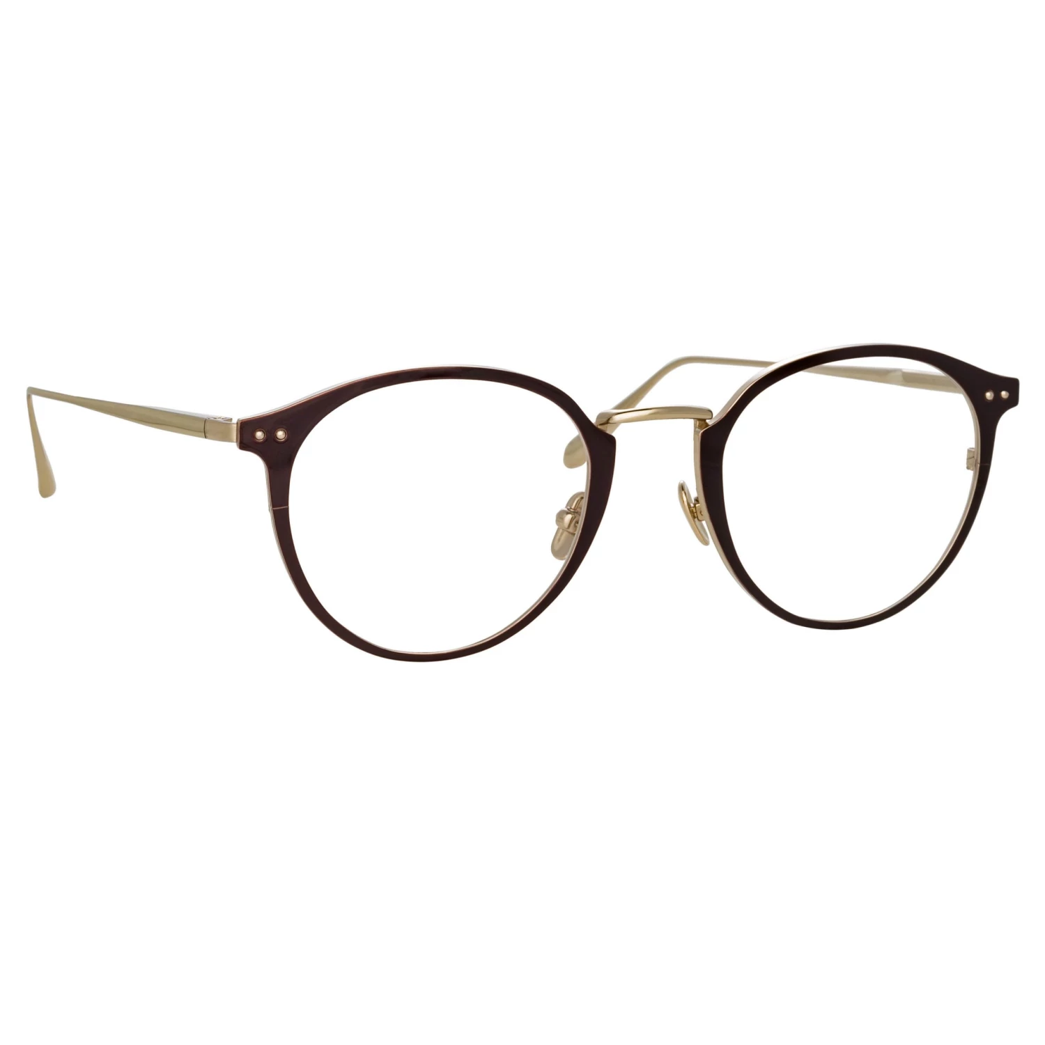 LINDA FARROW (U.K.) Women's Johan Oval Optical Frame In Light Gold And Brown 3 LINDA FARROW (U.K.) Women's Johan Oval Optical Frame In Light Gold And Brown