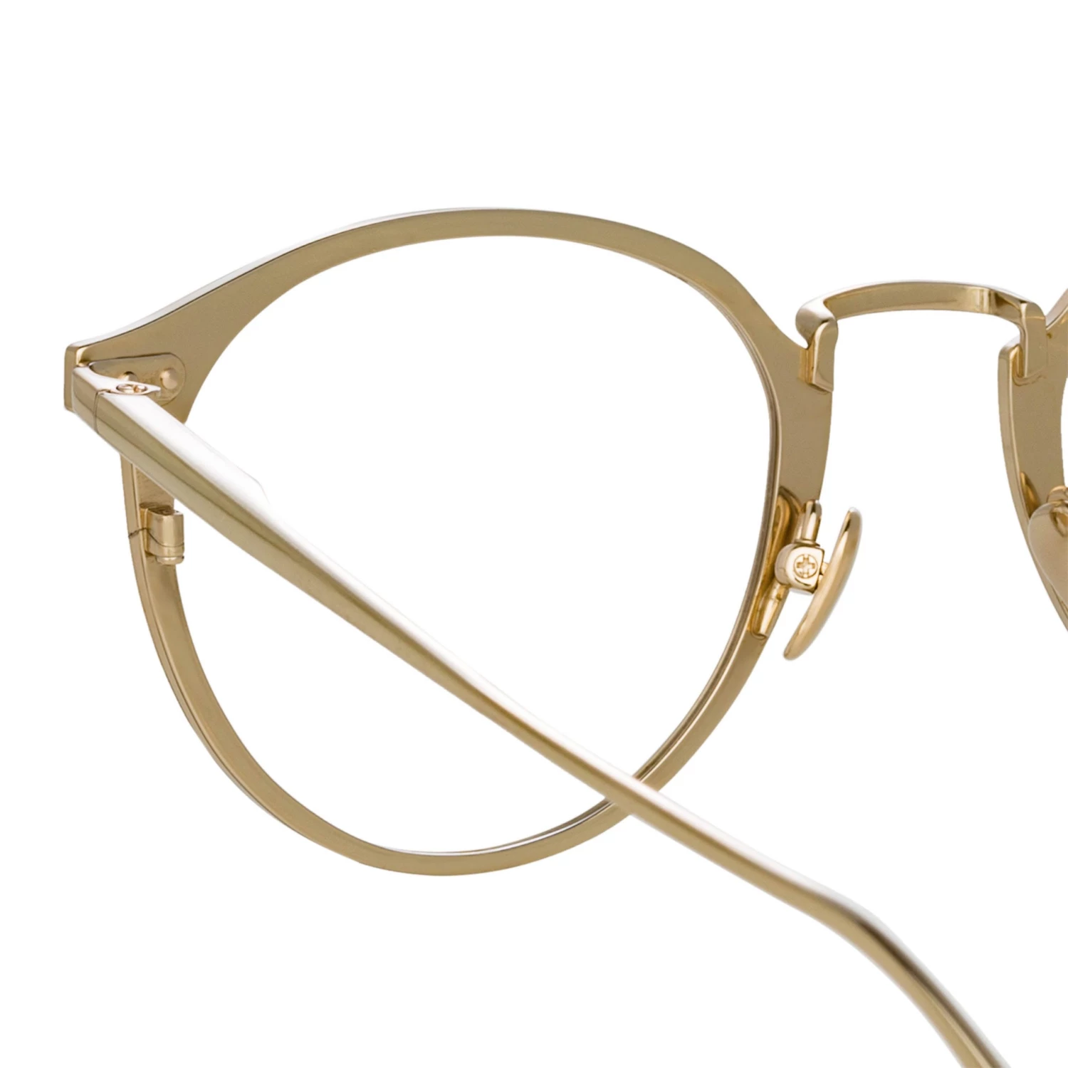LINDA FARROW (U.K.) Women's Johan Oval Optical Frame In Light Gold And Brown 5 LINDA FARROW (U.K.) Women's Johan Oval Optical Frame In Light Gold And Brown