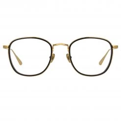 LINDA FARROW (U.K.) The LINDA FARROW Spring/Summer '22 Collection Maco Squared Optical Frame In Yellow Gold