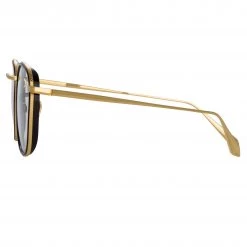 LINDA FARROW (U.K.) The LINDA FARROW Spring/Summer '22 Collection Maco Squared Optical Frame In Yellow Gold