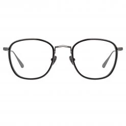 LINDA FARROW (U.K.) The LINDA FARROW Spring/Summer '22 Collection Maco Squared Optical Frame In White Gold
