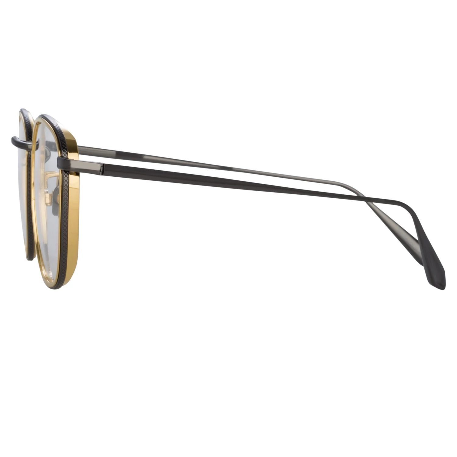 LINDA FARROW (U.K.) The LINDA FARROW Spring/Summer '22 Collection Maco Squared Optical Frame In Nickel 3 LINDA FARROW (U.K.) The LINDA FARROW Spring/Summer '22 Collection Maco Squared Optical Frame In Nickel
