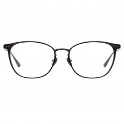 LINDA FARROW (U.K.) Xate Rectangular Optical Frame In Black And White Gold