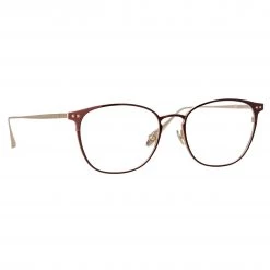LINDA FARROW (U.K.) The LINDA FARROW Spring/Summer '22 Collection Xate Rectangular Optical Frame In Brown