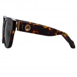LINDA FARROW (U.K.) Women's Deni D-Frame Sunglasses In Tortoiseshell 7 LINDA FARROW (U.K.) Women's Deni D-Frame Sunglasses In Tortoiseshell