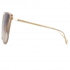 LINDA FARROW (U.K.) Women's Silvie Cat Eye Sunglasses In Ash And Mocha
