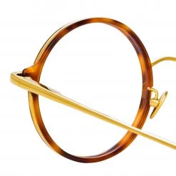 LINDA FARROW (U.K.) Bara Round Optical Frame In Tortoiseshell