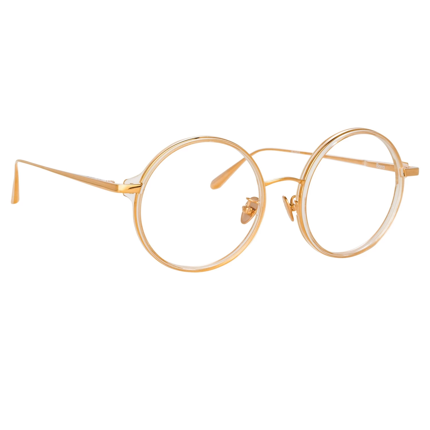 LINDA FARROW (U.K.) Bara Round Optical Frame In Ash 3 LINDA FARROW (U.K.) Bara Round Optical Frame In Ash