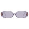 LINDA FARROW (U.K.) Women's Cara Oval Sunglasses In Lilac