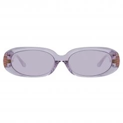 LINDA FARROW (U.K.) Women's Cara Oval Sunglasses In Lilac