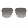 LINDA FARROW (U.K.) Andoa Squared Sunglasses In Yellow Gold Women's