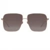 LINDA FARROW (U.K.) Women's Andoa Squared Sunglasses In Rose Gold