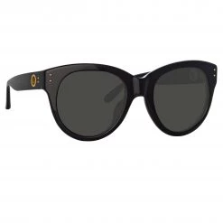 LINDA FARROW (U.K.) Women's Madi Oversized Sunglasses In Black