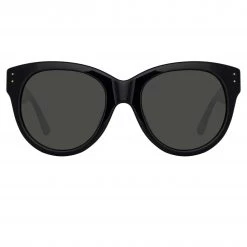 LINDA FARROW (U.K.) Women's Madi Oversized Sunglasses In Black