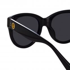 LINDA FARROW (U.K.) Women's Madi Oversized Sunglasses In Black