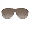 LINDA FARROW (U.K.) Women's Hura Aviator Sunglasses In Black
