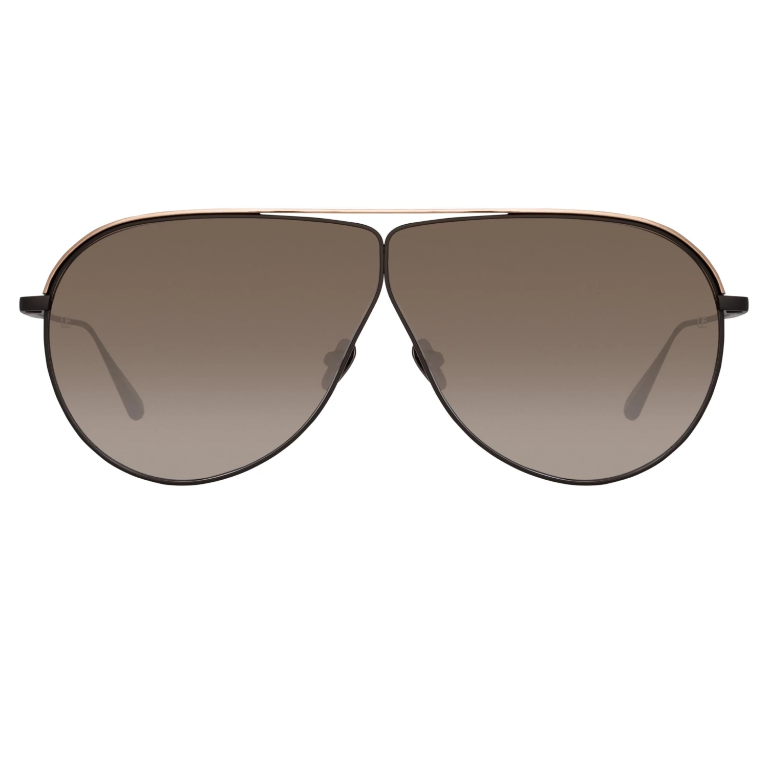 LINDA FARROW (U.K.) Women's Hura Aviator Sunglasses In Black 1 LINDA FARROW (U.K.) Women's Hura Aviator Sunglasses In Black
