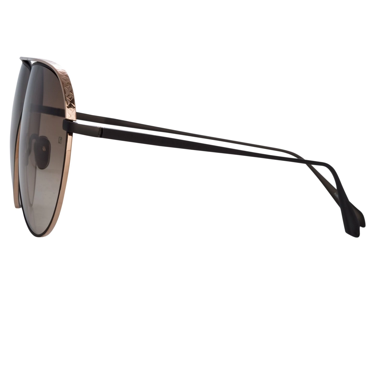 LINDA FARROW (U.K.) Women's Hura Aviator Sunglasses In Black 3 LINDA FARROW (U.K.) Women's Hura Aviator Sunglasses In Black