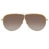 LINDA FARROW (U.K.) Women's Hura Aviator Sunglasses In Yellow Gold