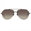 LINDA FARROW (U.K.) Women's Duit Aviator Sunglasses In Black