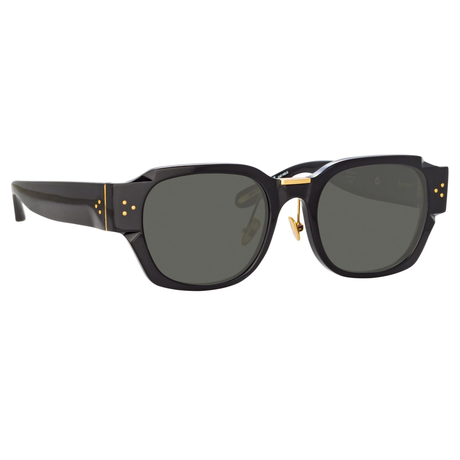 LINDA FARROW (U.K.) Ramon Rectangular Sunglasses In Black 2 LINDA FARROW (U.K.) Ramon Rectangular Sunglasses In Black
