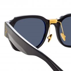 LINDA FARROW (U.K.) Ramon Rectangular Sunglasses In Black 7 LINDA FARROW (U.K.) Ramon Rectangular Sunglasses In Black