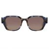 LINDA FARROW (U.K.) Women's Ramon Rectangular Sunglasses In Blue Tortoiseshell