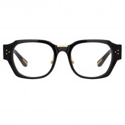 Linda Farrow Ramon Rectangular Optical Frame In Black The LINDA FARROW Spring/Summer '22 Collection