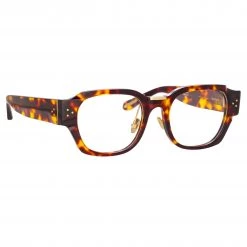 Linda Farrow Ramon Rectangular Optical Frame In Tortoiseshell The LINDA FARROW Spring/Summer '22 Collection