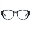 Linda Farrow The LINDA FARROW Spring/Summer '22 Collection Ramon Rectangular Optical Frame In Blue Tortoiseshell