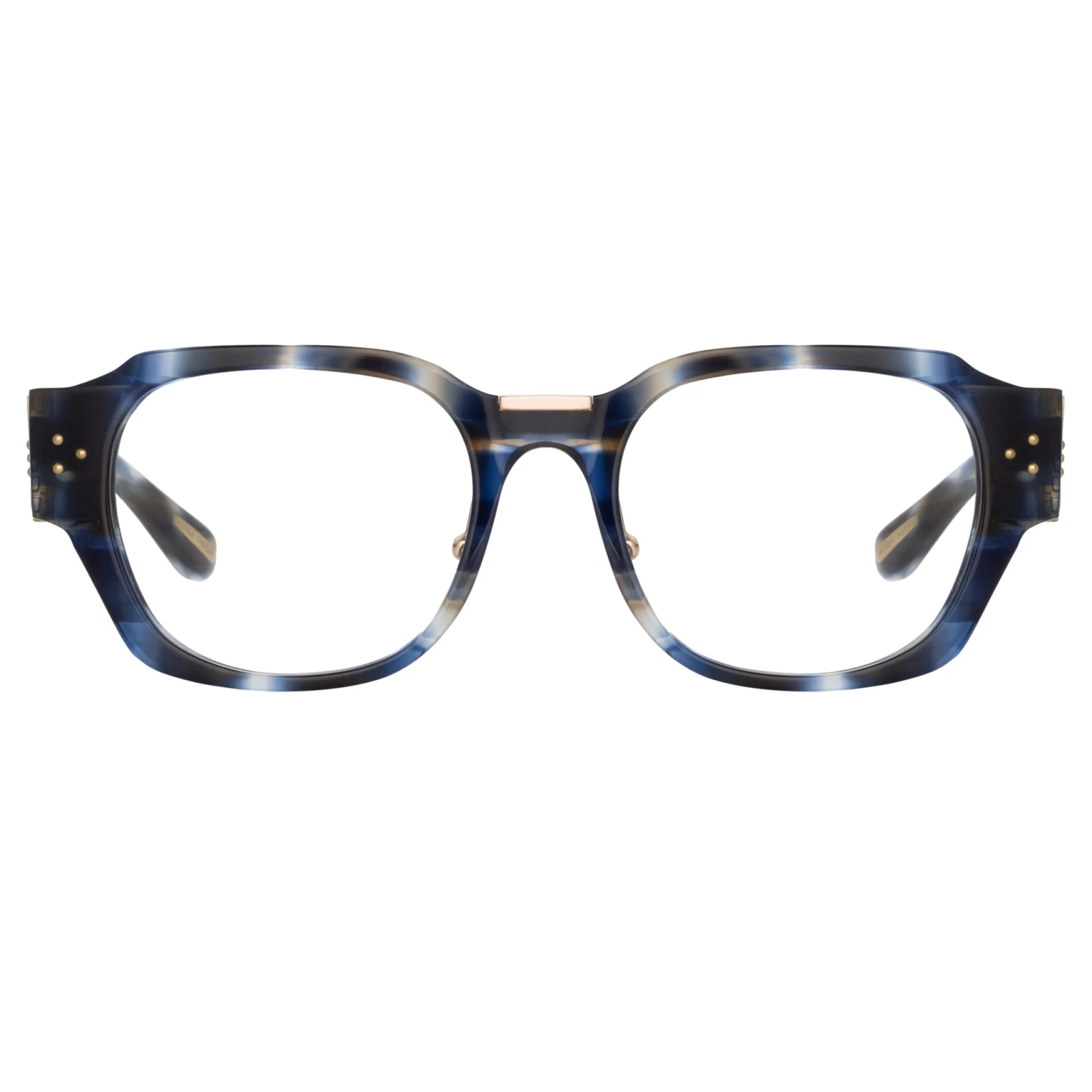 Linda Farrow The LINDA FARROW Spring/Summer '22 Collection Ramon Rectangular Optical Frame In Blue Tortoiseshell 1 Linda Farrow The LINDA FARROW Spring/Summer '22 Collection Ramon Rectangular Optical Frame In Blue Tortoiseshell