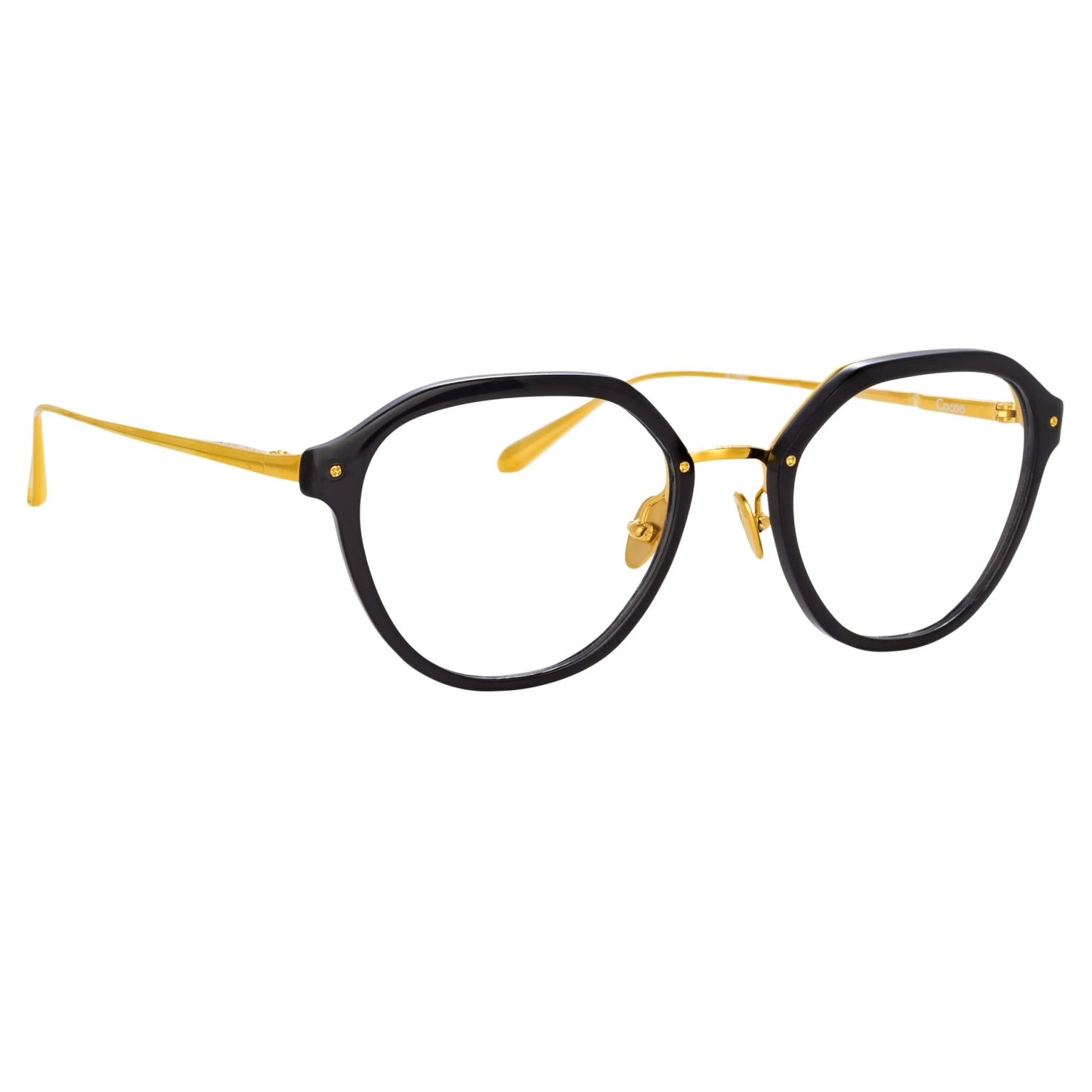 LINDA FARROW (U.K.) Cacao Angular Sunglasses In Black 2 LINDA FARROW (U.K.) Cacao Angular Sunglasses In Black