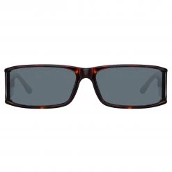 LINDA FARROW (U.K.) Women's Mya Rectangular Sunglasses In Tortoiseshell