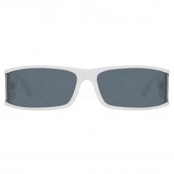 LINDA FARROW (U.K.) Mya Rectangular Sunglasses In White