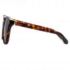 LINDA FARROW (U.K.) Palla D-Frame Sunglasses In Tortoiseshell Women's