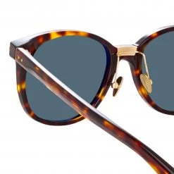 LINDA FARROW (U.K.) Palla D-Frame Sunglasses In Tortoiseshell Women's