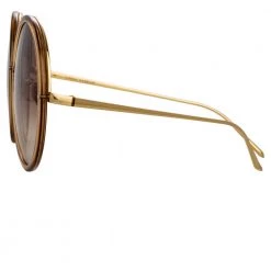 Linda Farrow Women's The Kew | Oversized Sunglasses In Brown Frame (C34)