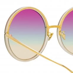 Linda Farrow Kew Oversized Sunglasses In Truffle Women's