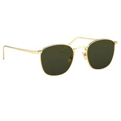 Linda Farrow Women's Simon Square Sunglasses In Yellow Gold