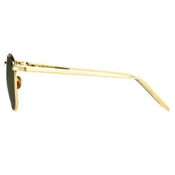 Linda Farrow Women's Simon Square Sunglasses In Yellow Gold