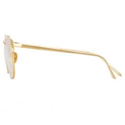 Linda Farrow The Simon | Square Optical Frame In Yellow Gold (C6) 8 Linda Farrow The Simon | Square Optical Frame In Yellow Gold (C6)