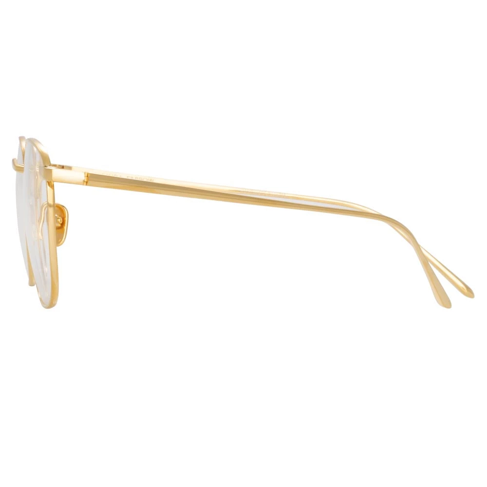 Linda Farrow The Simon | Square Optical Frame In Yellow Gold (C6) 4 Linda Farrow The Simon | Square Optical Frame In Yellow Gold (C6)