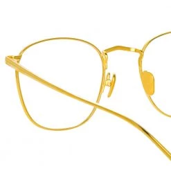 Linda Farrow The Simon | Square Optical Frame In Yellow Gold (C6) 9 Linda Farrow The Simon | Square Optical Frame In Yellow Gold (C6)