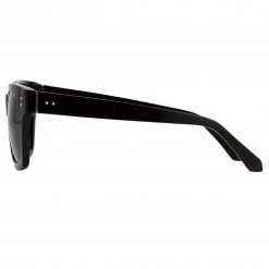 Linda Farrow The Max | D-Frame Sunglasses In Black Frame (C4)