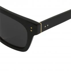 Linda Farrow The Max | D-Frame Sunglasses In Black Frame (C4)