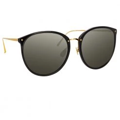 Linda Farrow The Kings | Oversized Sunglasses In Black Frame (C1)