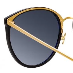 Linda Farrow The Kings | Oversized Sunglasses In Black Frame (C1)