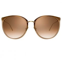 Linda Farrow Women's The Kings | Oversized Sunglasses In Brown Frame (C20)
