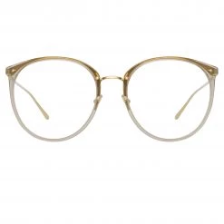 LINDA FARROW (U.K.) The LINDA FARROW Spring/Summer '22 Collection Kings Oversized Optical Frame In Truffle