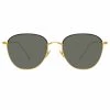 Linda Farrow The Raif | Square Sunglasses In Grey / Yellow Gold Frame (C20)